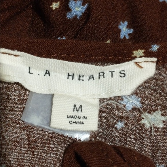 LA Hearts brown floral mini sundress size M - Picture 7 of 8